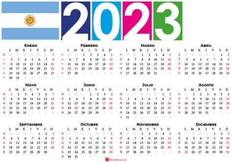 Calendario Argentina Con Feriados Para Imprimir Gratis Pdf