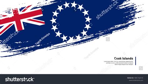 Creative Hand Drawing Brush Flag Cook Stock Vector Royalty Free