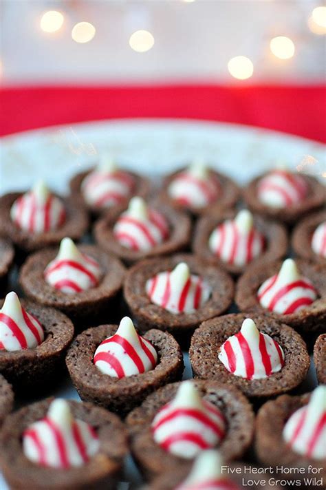 These easy chewy christmas brownie trees are easy to make and add a festive touch to your holiday table! Candy Cane Chocolate Brownie Bites | Christmas desserts easy, Holiday desserts, Christmas desserts