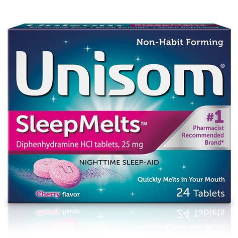 Buy Unisom Melts, Nighttime -aid, Diphenhydramine HCI, 24 Count (Pack