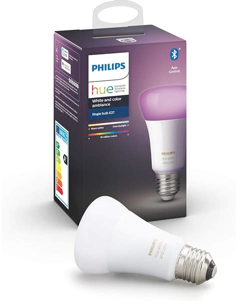 Philips Hue White And Colour Ambiance Single Smart Bulb Led E27 Edison