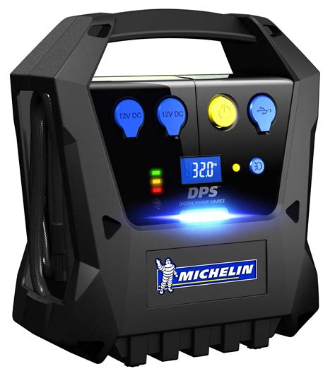 Michelin Tyre Inflator Digital 2x12v 50psi Cordless Rechargeable Lcd