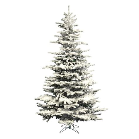 Vickerman 10 Ft Flocked White Artificial Christmas Tree In The