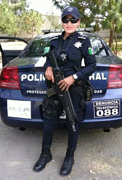 Mujer Policía Policia Mexicana Trajes Militares