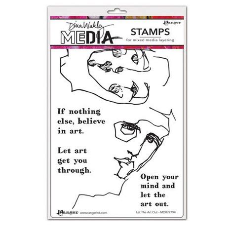 Dina Wakley Media Cling Stamps Let The Art Out Bastel Welt Schobes