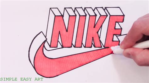 How To Draw 3d Nike Logo Youtube