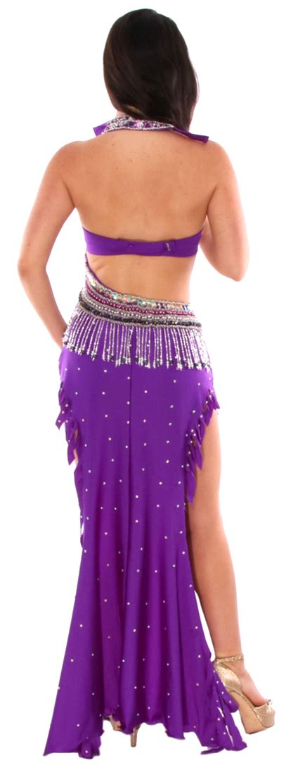Professional Belly Dance Costume From Egypt In Purple