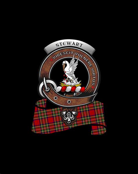 Stewart Scottish Clan Badge Tartan Digital Art By Frank Nguyen