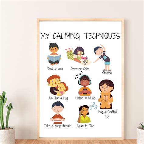 Printable Calming Techniques For Kids Calm Corner Preschool Etsy