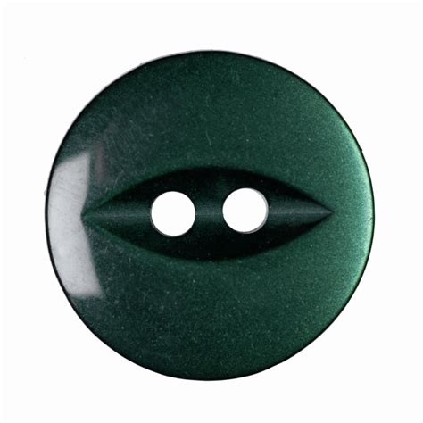 Polyester Fish Eye Button 26 Lignes16mm Dark Green Trimits Loose