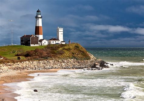 Montauk Point Lighthouse Long Island New York By Rail