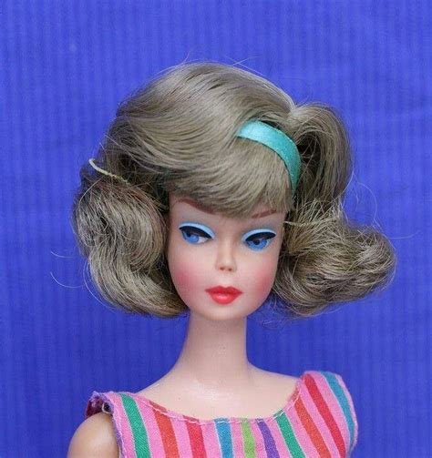 A Beautiful High Color American Girl With Ash Blonde Hair In A Side Part Vintage Barbie