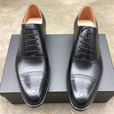 Sipriks Mens Goodyear Welted Oxfords Shoes Vintage Carved Black Tuxedo
