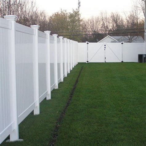 weatherables savannah 4 ft h x 8 ft w white vinyl privacy fence panel kit pwpr tandg 4x8 the