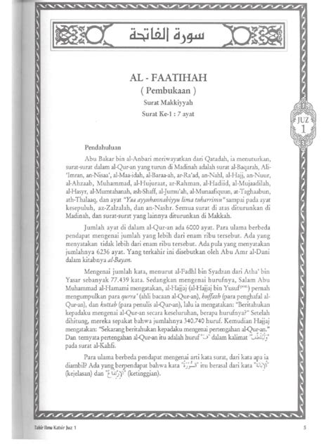 Tafsir Surah Al Fatihah Pdf