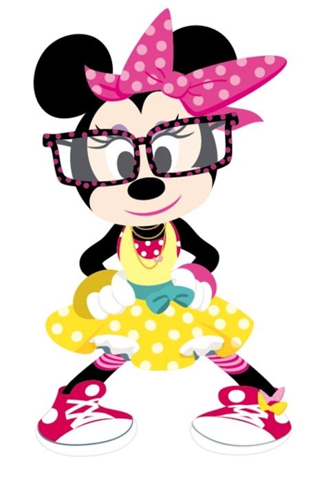 Minnie Mouse Wearing Glasses Clip Art Library