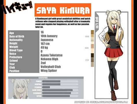 Haikyuu Oc Saya Kimura Profile By Saekira On Deviantart