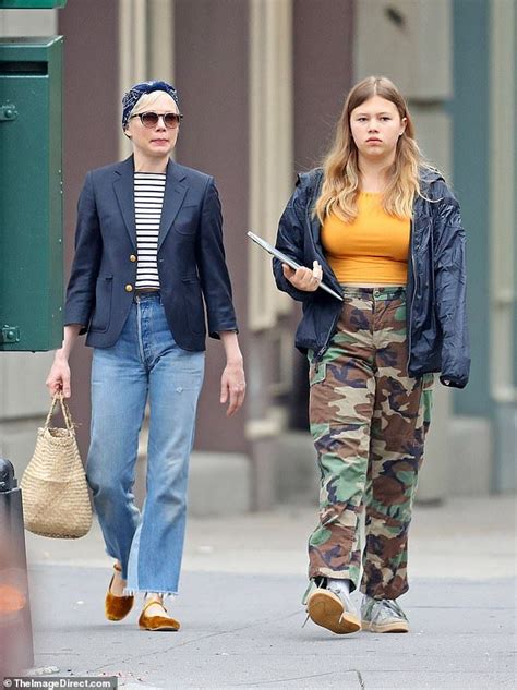 michelle williams cuts a chic figure as she enjoys outing with daughter matilda 12 in new york