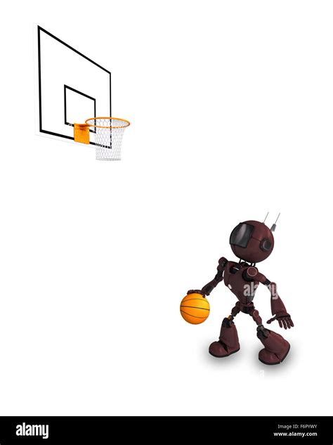 3d Render Of An Android Basketball Player Stock Photo Alamy