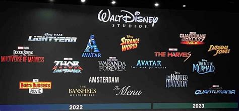 Disney Revela Imagem Com Calendário Dos Filmes Para 2022 E 2023
