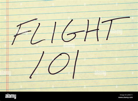 The Words Flight 101 On A Yellow Legal Pad Stock Photo Alamy