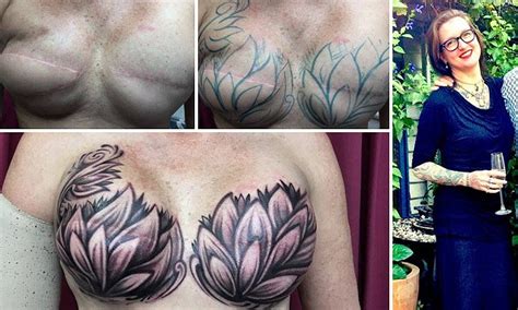 Woman Has Mastectomy Scars Covered With Floral Tattoos Daily Mail Online