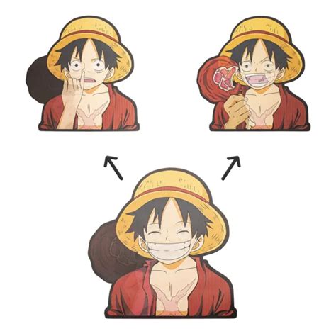 One Piece Monkey D Luffy Straw Hat Anime Decor Decal Sticker Peeker