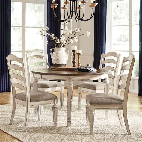 Signature Design By Ashley Realyn 5 Piece Round Table And Chair Set
