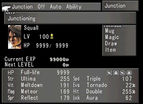 Ff8 Junction Guide Final Fantasy 8 Junction System Ff8 Walkthrough