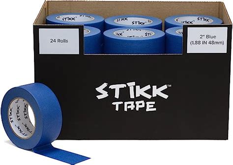 24 Roll Case 2 Inch X 60yd Stikk Blue Painters Tape Multi Surface