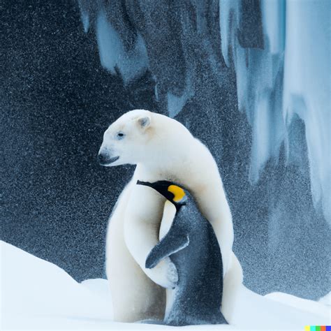 National Geographic Photo Of A Polar Bear Hugging A Penguin ・ Popular