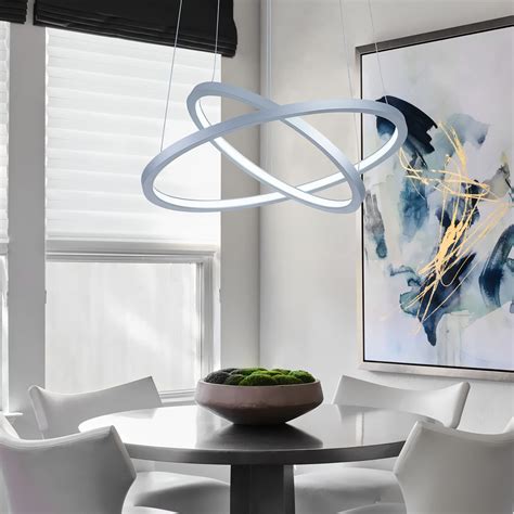 Buy Madem Led Modern Led Pendant Light 2 Ring Circular Pendant Lighting