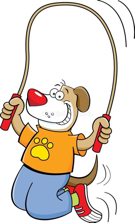 Cartoon Dog Jumping Rope Stock Vector Illustration Of Vector 29206085