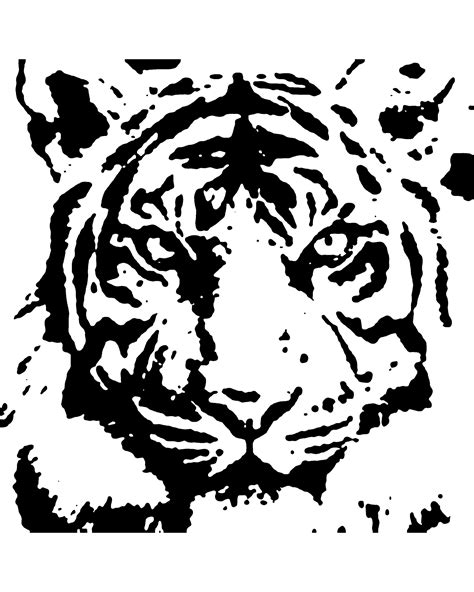 Tiger Stencil Images Peepsburgh Com