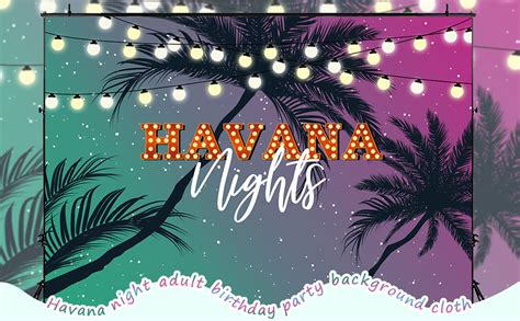 Amazon Com Avezano Havana Nights Backdrop For Adult Birthday Party Photoshoot Photography