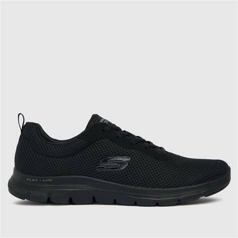 Womens Black Skechers Flex Appeal 40 Trainers Schuh