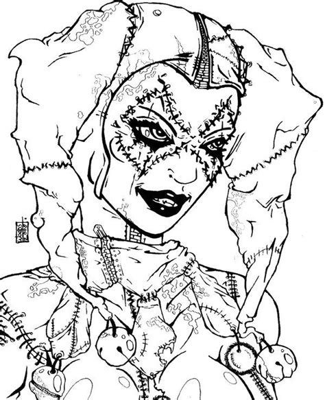 Https://favs.pics/coloring Page/adult Realistic Harley Quin Coloring Pages