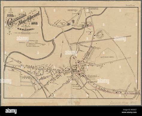 Centennial Map Of Concord 1775 1875 Jh Buffords Sons Lith