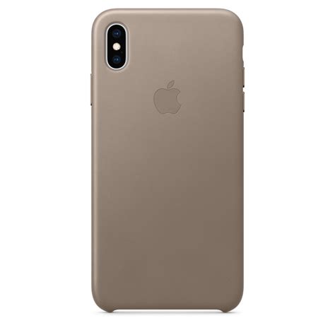 Iphone Xs Max Leather Case Taupe Apple