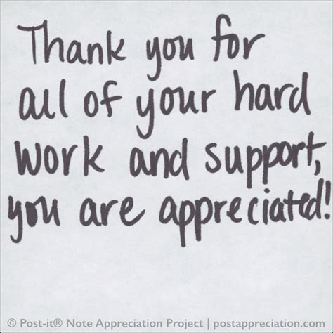 Post It® Note Appreciation Project