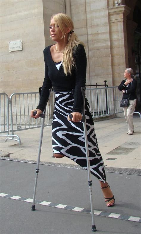 Amputee On Crutches Amputee Model Amputee Women