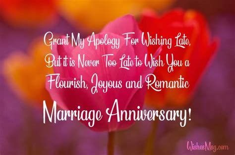 Belated Anniversary Wishes And Messages For Late Card Sweet Love Messages