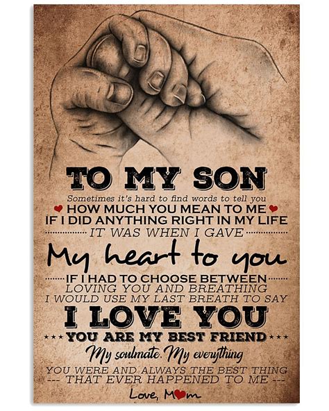 To My Son Vertical Poster Son Quotes From Mom Son Quotes Son