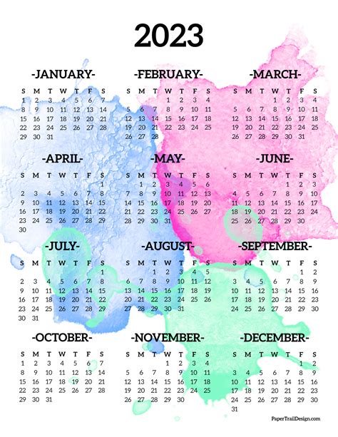 Printable 2023 Calendar One Page World Of Printables Images