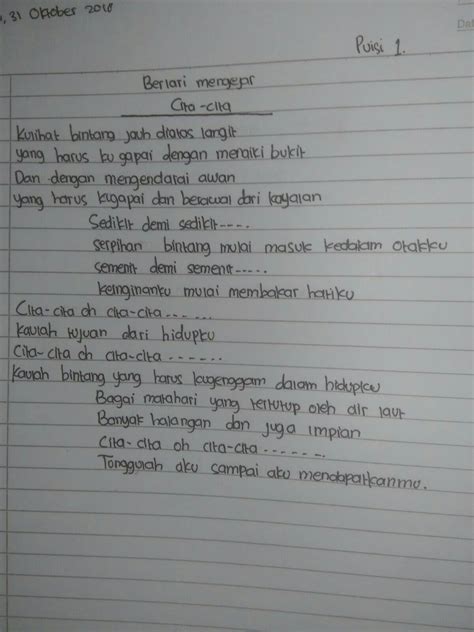 Puisi Tentang Cita Cita Dan Maknanya