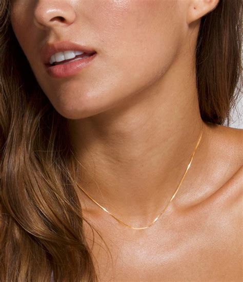 Gold Necklace Solid Gold Chain Tiny Gold Chain Dainty Gold Etsy Australia