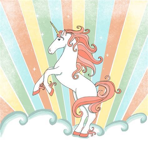 Pastel Rainbow Unicorn By Sunnyduran Redbubble