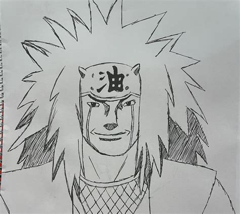 Jiraiya Sketch By Me Made A Few Mistakes But Nevertheless Pretty Happy