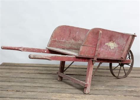 Antique Wooden Wheelbarrow New England Garden Company Wooden