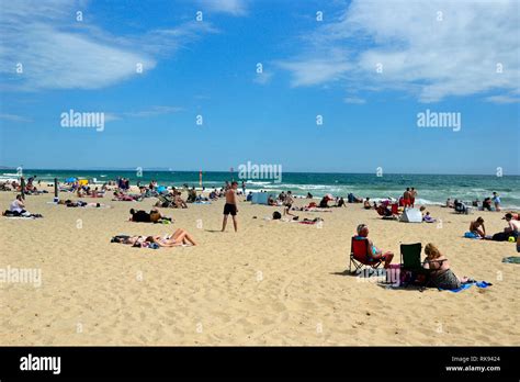 Sunbathing At Bournemouth Beach Hi Res Stock Photography And Images Alamy